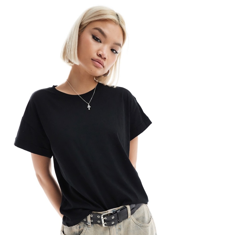 All Saints Briar relaxed Black Women's T-Shirt, NEW